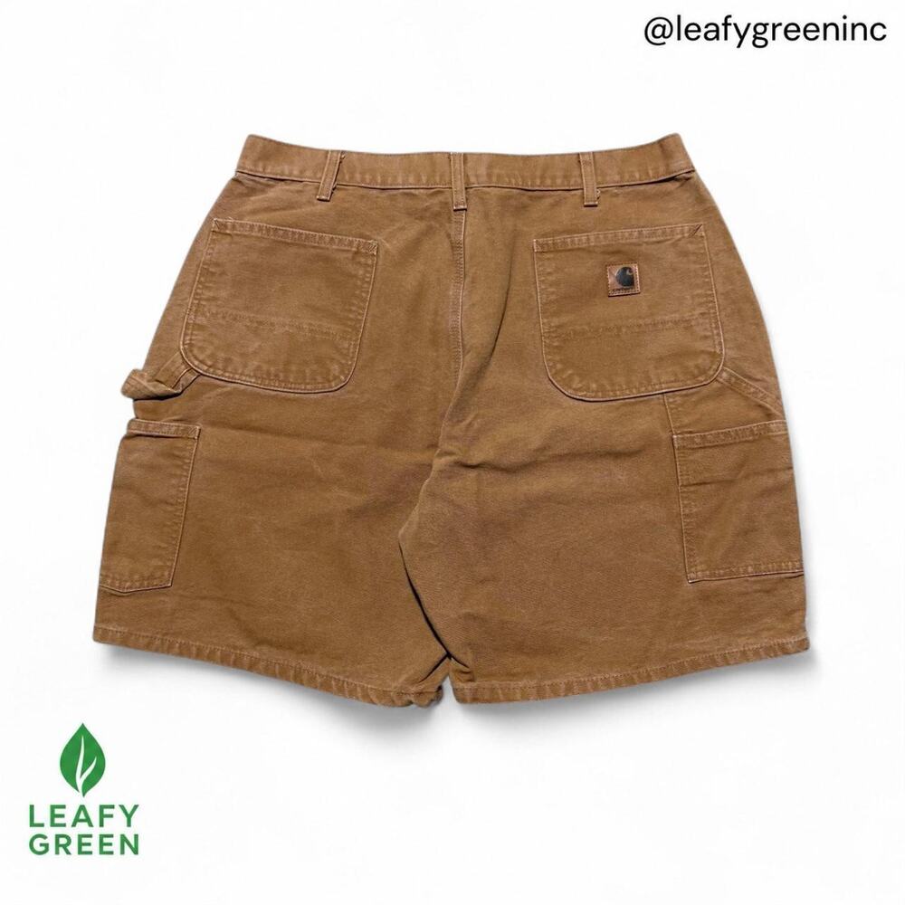 Vintage Carhartt Duck Canvas Carpenter Shorts us sz 36x8 Workwear Brown Cotton